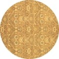 thumbnail image 1 of Ahgly Company Indoor Round Oriental Brown Modern Area Rugs, 7' Round, 1 of 4