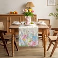 thumbnail image 3 of Easter Eggs Table Runner 72 Inches Long for Kitchen Dining, Spring Daisy Eucalyptus Leaves Vintage Dresser Scarf Farmhouse, Dining Table Decorations for Wedding/Parties, 14 x 72 In, 3 of 8