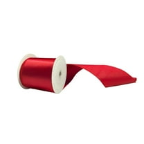 Vickerman QTX241160 4 in. x 10 Yards Crimson Satin Ribbon