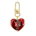 thumbnail image 1 of sp happy new year flower Gold Heart Keychain Metal Keyring Holder, 1 of 3