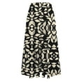 thumbnail image 5 of Skirts for Women A-Line Skirt Floral Printing Elastic Waist Leisure Skirt Yellow XXXL, 5 of 5