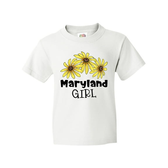Inktastic Maryland Girl Black Eyed Susans Flowers Youth T-Shirt