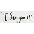 thumbnail image 2 of Boyer, Susie 18x9 Black Ornate Wood Framed with Double Matting Museum Art Print Titled - I Love You, 2 of 4