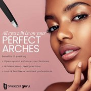 Tweezers for Women - Slant Pointed Precision Tweezers for Eyebrows & Ingrown Hair Removal