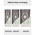 thumbnail image 4 of Red Gray Swag Valances for Windows, Southwest Retro Ethnic AztecTexture Bohemian Rod Pocket Sheer Valances for Small Windows, Swag Toppers Light Filtering for Kitchen Living Room 2 Panels 36''x36'', 4 of 6