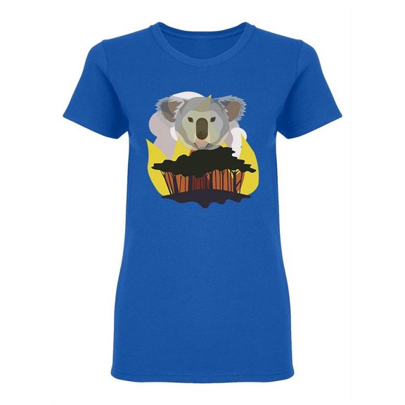Koala Burning Trees T-Shirt Women -Image by Shutterstock, Female Medium