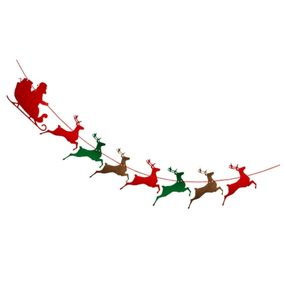 GOOHOCHY 1Pcs Assorted Color Office Decorations Banner Felt Hanging Decoration Christmas