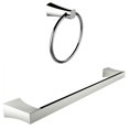 thumbnail image 1 of Chrome Plated Towel Ring With Single Rod Towel Rack Accessory Set AI-13348, 1 of 5