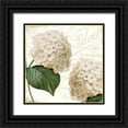 thumbnail image 1 of Sophie 6 20x20 Black Ornate Wood Framed with Double Matting Museum Art Print Titled - Hydrangea Cream II, 1 of 4