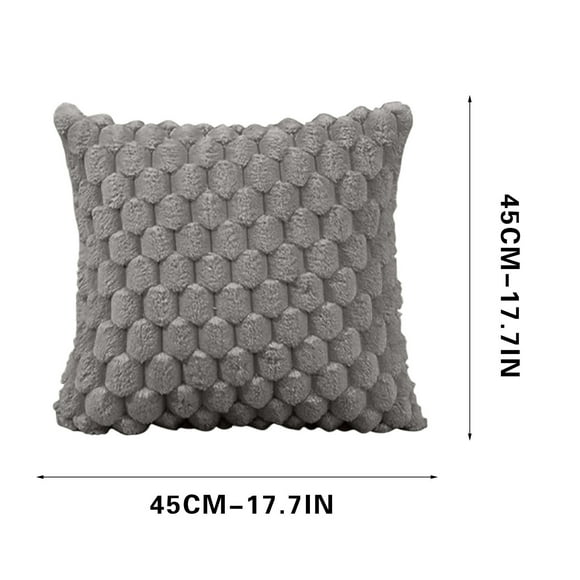 Fasiaou Throw Pillow for Bedding Weaving Snowflake Velvet Solid Color Pillow Office Sofa Lumbar Support Pillow Bedside Support Pillowcase Cushion Red