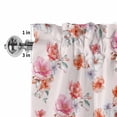 thumbnail image 5 of Kitchen Valances for Window, Spring Watercolor Blossom Floral Light Filtering Rod Pocket Valance Curtain, Flower on Pink Short Curtains Window Topper for Bedroom Bathroom Living Room 42x12in, 5 of 9