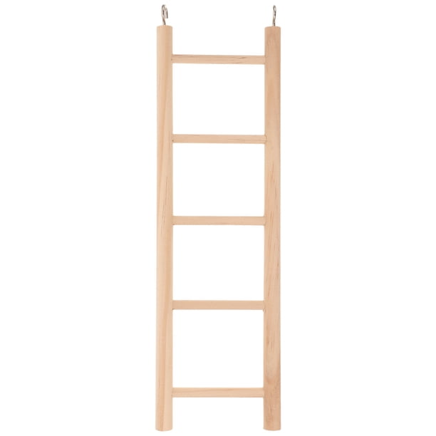 Escalera para jaula de loros, escalera para pájaros de madera, escalera para morder pájaros, juguete para moler pájaros, escalera para escalar