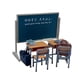 thumbnail image 2 of Modelo de mesa de casa de muñecas,Modelo de mesa y silla de pizarra en miniatura,Juego de sala de estudio en miniatura con muebles para casa de muñecas,Accesorios para casas de, 2 of 8