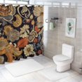 thumbnail image 7 of Patifu Flower Leaf Bathroom Decoration Set with Hook, Graphic Print Polyester Fashion Shower Curtain Bathroom Decoration, Shower Curtain with Waterproof Fabric, Bathroom Shower Curtain with Hook, 7 of 7