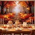 thumbnail image 2 of Halloween Sale Clearance!Fall Decorations for Home, 2 Styles Fall Forest Paths BackdropBanner AutumnPumpkin Maple Leaf Photography Background Harvests Thanksgiving PhotoBooth Backdropfor Party Decor, 2 of 7