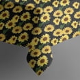 thumbnail image 5 of Black Yellow Sunflower Pattern Square Tablecloth,Waterproof Square Table Cover,Wipeable Spillproof Washable Table Cover for Home Kitchen Party Decor 42"X42"(107x107cm), 5 of 6