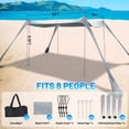 thumbnail image 2 of Carpa de playa familiar BOTINDO, 305 x 305 cm, UPF50+, portátil, 2 of 6