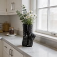 thumbnail image 6 of MMJ Vase Ballet Shoe Shaped Resin Modern Decorative Flower Planter Black White 5.91x4.72x9.17in for Home Desktop Centerpiece, 6 of 6