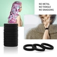 thumbnail image 5 of 100 gomas para el pelo negras para mujeres, sin arrugas, sin daños, bandas de algodón sin costuras para cabello grueso y fino, soportes suaves para coletas, accesorios para niñas, 5 of 5