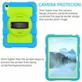 thumbnail image 4 of Dteck for iPad 10th Generation Case 2022 10.9 Inch with Soft TPU Screen Protector, Heavy Duty Rugged Protective Kids 10th Gen iPad Cover with Rotating Stand Hand/Shoulder Strap,Blue Green, 4 of 6