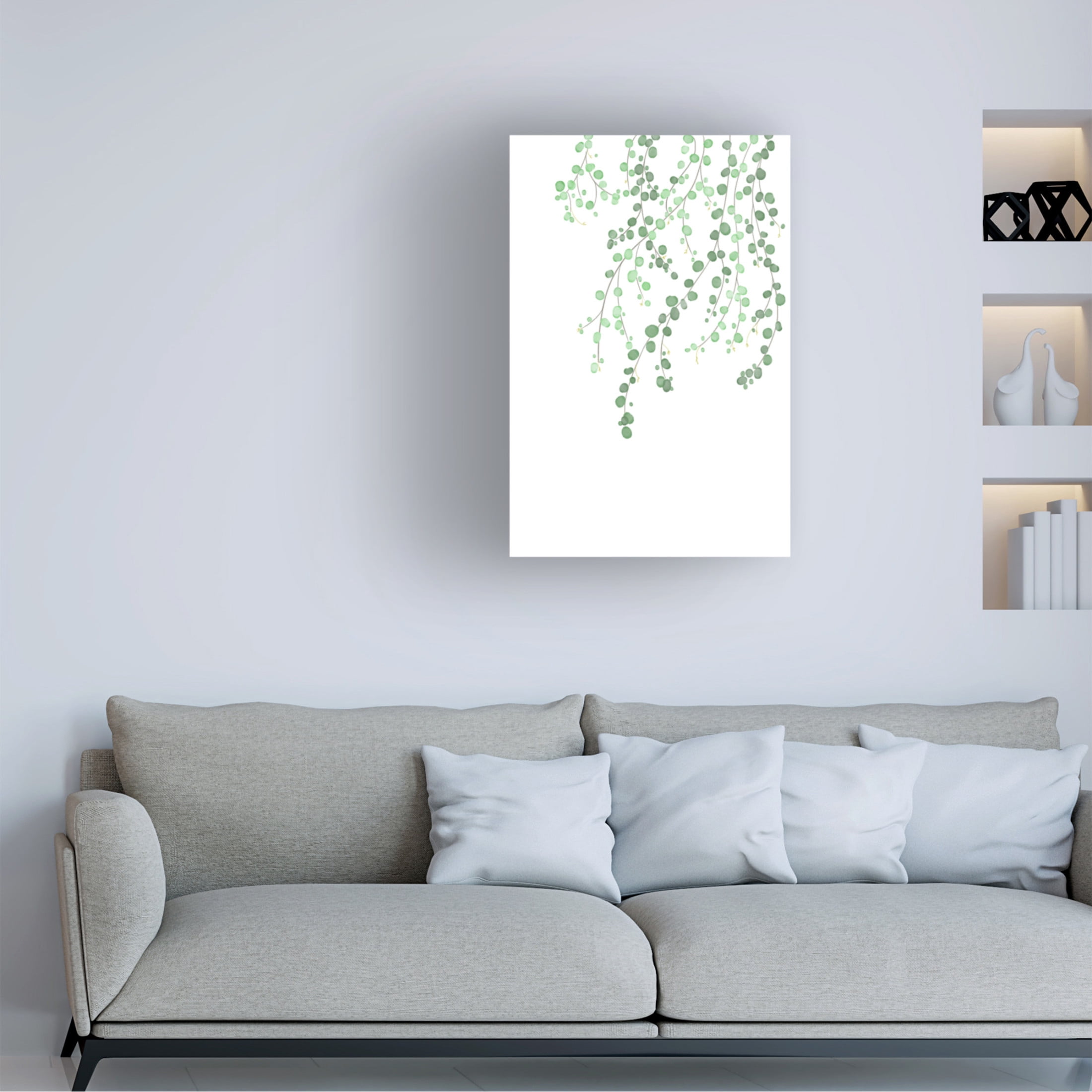Canvas Wall Art - Pictufy Studio Ii 'Birch Tree' Wall Art for Living Room, Bedroom, or Office Décor by Trademark Fine Art - 16 x 24 Inches