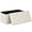 Beige, variant on Foldable Storage Bench with 660 lb Capacity, Storage Ottoman, Foldable PVC Bench with Cushion for Living Room, Bedroom, Entryway
