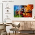 thumbnail image 4 of Elephant Stock Colorful Abstract Wall Art - Horizontal Multi Panel Canvas - Living Room Wall Decor - Abstract Multi Panel - Blue And Red Decor - 23" x 14", 4 of 4