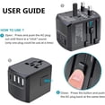thumbnail image 4 of Travel adapter, universal plug adapter, global travel, 4 of 5
