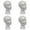 White 4PCS, variant on Female Styrofoam Mannequin Head Model Wig/Hat Display Stand Art Work Painting Novelty Foam 2PCS