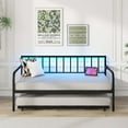 thumbnail image 4 of Costway Twin Daybed Adjustable Sofa Bed Frame with Charging Station & LED Lights, 4 of 10