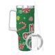 thumbnail image 2 of Regalos personalizados de Feliz Navidad para vasos de 40 oz con asa y pajita - Taza de café de viaje de acero inoxidable con tapa - Regalos ideales para mujeres, niñas y niños en cumpleaños y Navidad, 2 of 8