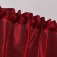 thumbnail image 3 of 3 Pieces Faux Silk Sheer Curtains Solid Color Rod Pocket Drapes for Kitchen Bathroom，Set with 2 Tiers 26x36 inch Each and 1 Valance 52x14 inch, 3 of 5