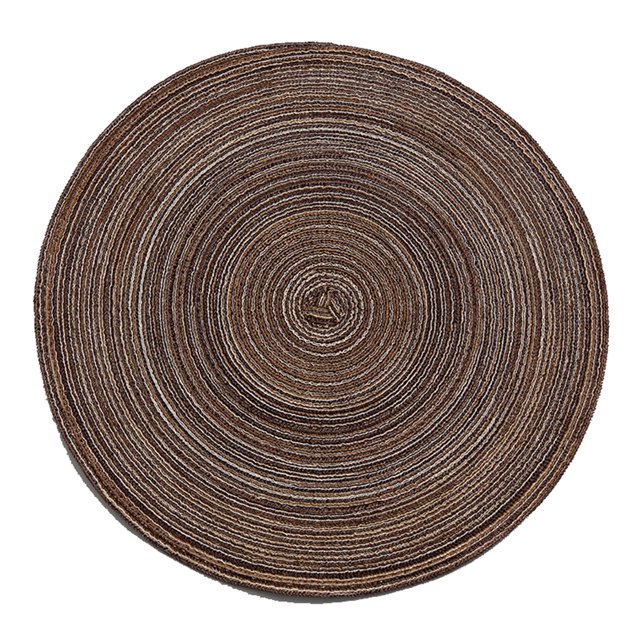 CAROOTU Dessous de Verre Rond en Coton Résistant à la Chaleur Tapis de Table à Manger pour la Maison Protège la Table des Brûlures