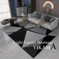thumbnail image 3 of VIKAMA - Alfombra geométrica de lujo de terciopelo de cristal, ligera, para dormitorio, mesita de noche, sala de estar, sofá, antideslizante, resistente a la suciedad, lavable, 3 of 5