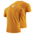 thumbnail image 2 of lcziwo Mens Running T-Shirt Quick Dry Crewneck Athletic Tee Shirt Moisture Wicking Short Sleeve Hiking Fishing Shirts Stretchy Workout Gym Tops Orange M, 2 of 4