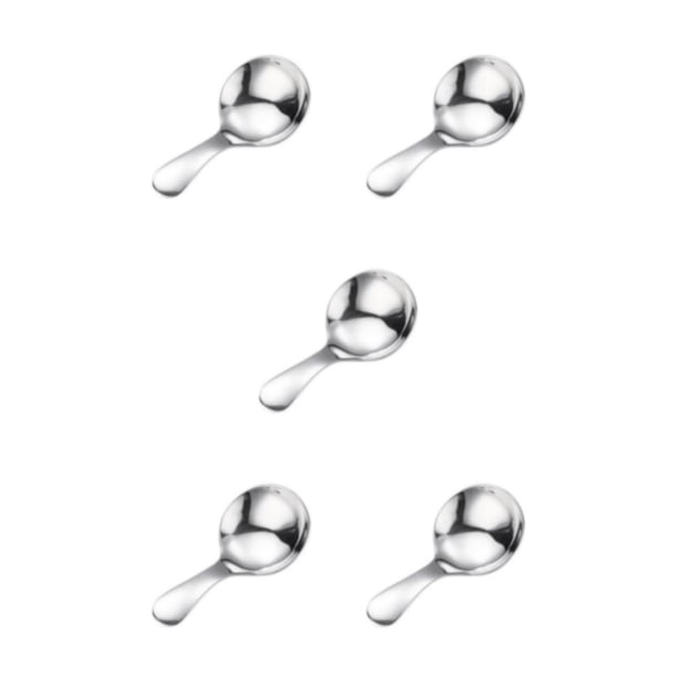 Inteprter Cucharadita de acero inoxidable, borde suave, polvo reutilizable, café, té, sopa, postre, cuchara, cuchara, cubiertos de plata Type2 NO2