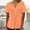 Orange, variant on TUGOXIE Casual Women T Shirts on Trendy Loose Fit Yellow Button Short Sleeve V Neck Women Blouse L