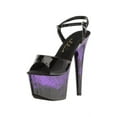 thumbnail image 2 of ELLIE 709-CARI Women's 7" Heel Peep Toe Ankle Strap Shiny Glitter Sandals, 2 of 2