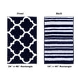 thumbnail image 3 of Better Trends 24" x 40" Bathroom Rugs 100% Polyester Soft Water Absorbent Non Slip Bath Mat Machine Washable Rug Hugo Collection - Navy, 3 of 4