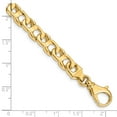 thumbnail image 2 of Solid 14K Yellow Gold 20 inch 7.4mm Hand Polished Fancy Link with Fancy Lobster Clasp Chain Necklace, 2 of 2