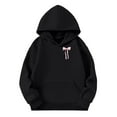 thumbnail image 3 of WOYY Girl's Hoodie Letter Bow Print Hooded Sweatshirt Casual Pullover Hoodies, Sizes 3-12, 3 of 5