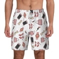 thumbnail image 2 of Picia Fashion pattern Mens Swim Trunks with Compression Liner Stretch Beach Shorts Quick Dry with Zipper Pockets No-Chafing Board Shorts-Small, 2 of 9