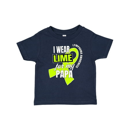 

Inktastic I Wear Lime for My Papa Lymphoma Awareness Gift Toddler Boy or Toddler Girl T-Shirt