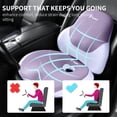 thumbnail image 5 of Florich Memory Foam Car Seat Cushion and Lumbar Support Pillow for Office, Car, Wheel Chair, Sciatica & Back & Tailbone Pain Relief, Purple, 5 of 8