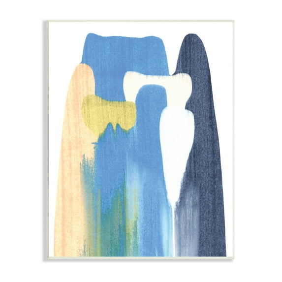 Stupell Industries Abstract Colorful Landslide Blue Beige Falling Movement, 10 x 15, Designed by Emma Caroline
