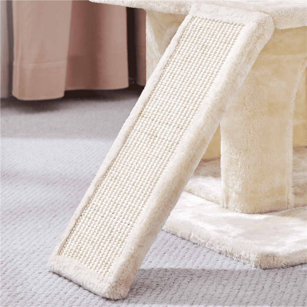 Alden Design 36" Cat Tree Tower with Condo and Scratching Post, Beige