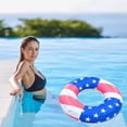 thumbnail image 3 of 27 Inch American Flag Inflatable Float Swimming Ring For Adults Teens, 3 of 5