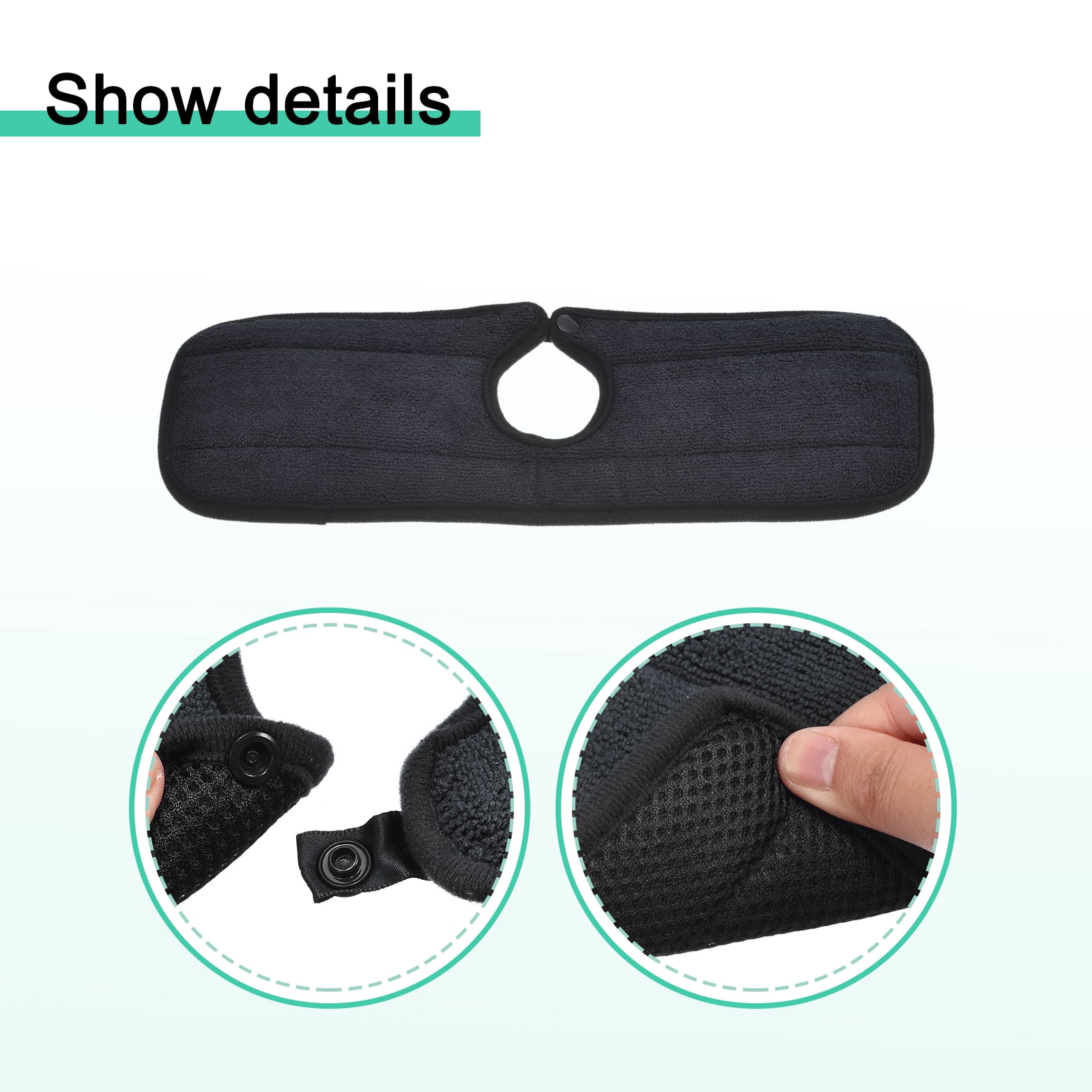 Unique Bargains Kitchen Sink Splash Guard Microfiber Mat Drip Catcher 14.96"x5.12" Black
