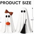 thumbnail image 3 of Halloween Decorations-2 Pack Light-Up Ghosts with Pumpkin Broom Halloween Decor Indoor Cute Ghost Decorative Signs Tabletop Decor for Party , Fireplace, 3 of 5