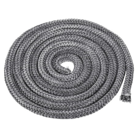 

Uxcell 13.12ftx0.75inch Fiberglass Rope Round Braided Rope High-Temperature Stove Gasket Seal for Boiler Furnace Black